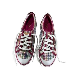 COACH tennis shoes in Barrett Poppy Beach Plaid